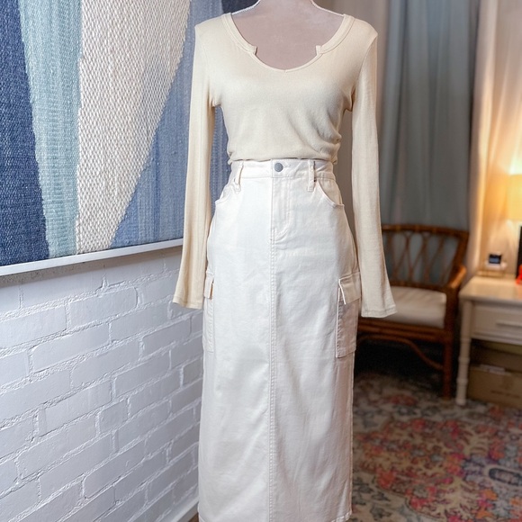Marc New York Dresses & Skirts - Marc New York Tan Denim Maxi Skirt
